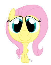 Size: 706x886 | Tagged: safe, artist:taurson, fluttershy, pegasus, pony, fluttershy leans in, g4, female, fisheye lens, mare, scene interpretation, simple background, solo, white background