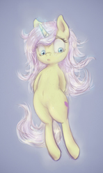 Size: 1046x1766 | Tagged: safe, artist:plotcore, lily lace, pony, unicorn, g4, honest apple, belly button, female, glowing horn, horn, magic, mare, missing accessory, solo