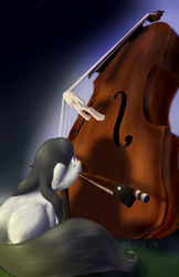 Size: 3300x5100 | Tagged: safe, artist:m_d_quill, octavia melody, earth pony, pony, g4, absurd resolution, bow (instrument), cello, cello bow, musical instrument