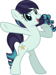 Size: 4199x5605 | Tagged: safe, artist:jhayarr23, artist:luckreza8, coloratura, earth pony, pony, g4, absurd resolution, bipedal, female, looking at you, mare, open mouth, simple background, smiling, solo, transparent background, vector