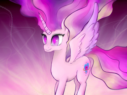 Size: 4000x3000 | Tagged: safe, artist:plotcore, princess cadance, alicorn, pony, g4, female, heart eyes, mare, nightmare cadance, nightmarified, solo, spread wings, wingding eyes, wings
