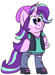 Size: 1280x1723 | Tagged: safe, artist:ashleigharts, starlight glimmer, pony, unicorn, equestria girls, equestria girls specials, g4, my little pony equestria girls: mirror magic, beanie, bipedal, clothes, equestria girls outfit, female, hat, simple background, smiling, solo, transparent background