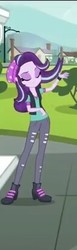 Size: 127x410 | Tagged: safe, screencap, starlight glimmer, equestria girls, equestria girls specials, g4, mirror magic, boots, clothes, cropped, eyes closed, female, hat, high heel boots, solo