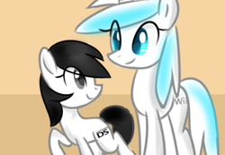 Size: 479x332 | Tagged: safe, artist:marytheechidna, oc, oc only, pony, console ponies, nintendo, nintendo ds, ponified, wii