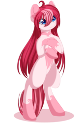 Size: 1024x1515 | Tagged: safe, artist:php146, oc, oc only, oc:amai, earth pony, pony, bipedal, cute, ocbetes, simple background, smiling, solo, transparent background