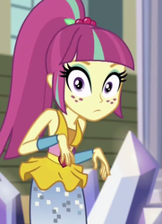 Size: 584x808 | Tagged: safe, screencap, sour sweet, equestria girls, equestria girls specials, g4, my little pony equestria girls: dance magic, cropped, disco dress, female, solo