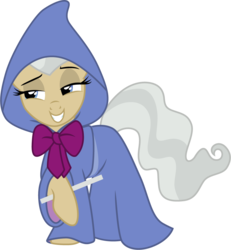 Size: 901x975 | Tagged: safe, artist:cloudy glow, mayor mare, earth pony, pony, g4, cinderella, clothes, clothes swap, cosplay, costume, disney, fairy godmother, female, mare, simple background, smiling, solo, transparent background