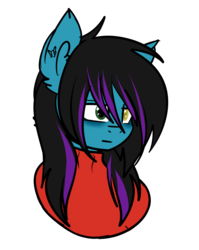 Size: 1146x1440 | Tagged: safe, artist:despotshy, oc, oc only, oc:despy, earth pony, anthro, bust, clothes, female, mare, portrait, simple background, solo, sweater, transparent background