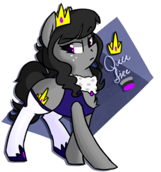 Size: 1821x1934 | Tagged: safe, artist:themodpony, oc, oc only, oc:queen size, pony, clothes, looking at you, simple background, socks, solo, thigh highs, transparent background