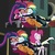 Size: 1920x1920 | Tagged: safe, screencap, fili-second, pinkie pie, rainbow dash, sci-twi, twilight sparkle, zapp, equestria girls, equestria girls specials, g4, movie magic, boots, clothes, costume, eyes closed, female, geode of super speed, glomp, magical geodes, masked matter-horn costume, power ponies, shipping fuel, shoes