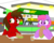 Size: 708x569 | Tagged: safe, alternate version, artist:toyminator900, oc, oc only, oc:chip, oc:melody notes, pony, duo, food, juice, remake, sandwich, subway (restaurant)