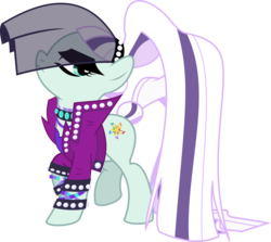 Size: 5137x4590 | Tagged: safe, artist:jhayarr23, coloratura, earth pony, pony, g4, the mane attraction, absurd resolution, clothes, countess coloratura, female, looking back, mare, simple background, solo, transparent background, vector