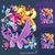 Size: 1000x1000 | Tagged: safe, artist:angel_bee, applejack, fluttershy, pinkie pie, rainbow dash, rarity, twilight sparkle, alicorn, earth pony, pegasus, pony, unicorn, g4, my little pony: the movie, blue, clothes, cutie mark, mane six, movie, party cannon, purple, rainbow, shirt, t-shirt, twilight sparkle (alicorn)