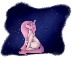 Size: 2685x2149 | Tagged: safe, artist:sweetmelon556, oc, oc only, oc:pastel eclipse, earth pony, pony, female, high res, mare, night, simple background, sitting, solo, transparent background