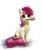 Size: 1708x2001 | Tagged: safe, artist:graypillow, roseluck, earth pony, pony, g4, behaving like a dog, brush, brush request, chest fluff, collar, commissioner:doom9454, cute, ear fluff, female, flower, fluffy, hairbrush, looking at you, mare, mouth hold, pet tag, pony pet, rosabetes, rose, rosepet, simple background, solo, weapons-grade cute, white background