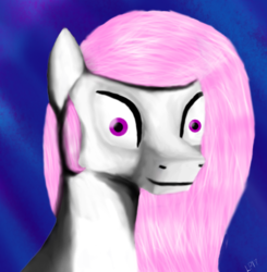 Size: 455x465 | Tagged: safe, artist:thepristineeye, oc, oc only, pony, bust, female, mare, portrait, simple background, solo
