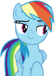 Size: 1989x2720 | Tagged: safe, artist:frownfactory, rainbow dash, pegasus, pony, derpibooru, g4, not asking for trouble, .svg available, female, juxtaposition, meta, simple background, solo, svg, transparent background, vector