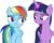 Size: 3871x3116 | Tagged: safe, artist:frownfactory, rainbow dash, twilight sparkle, alicorn, pegasus, pony, g4, not asking for trouble, .svg available, female, high res, simple background, svg, transparent background, twilight sparkle (alicorn), vector