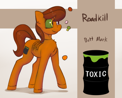 Size: 2143x1727 | Tagged: safe, artist:marsminer, oc, oc only, oc:roadkill, pony, female, reference sheet, solo