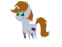 Size: 3182x2407 | Tagged: safe, artist:aborrozakale, oc, oc only, oc:littlepip, pony, unicorn, fallout equestria, female, high res, mare, pointy ponies, scar, simple background, solo, transparent background