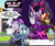 Size: 1200x1000 | Tagged: safe, artist:rawrienstein, sci-twi, starlight glimmer, sunset shimmer, trixie, twilight sparkle, equestria girls, g4, beanie, bridal carry, counterparts, female, hat, implied shimmerglimmer, jealous, lesbian, midnight sparkle, ship:sci-twishimmer, ship:startrix, ship:sunsetsparkle, shipping, twilight's counterparts