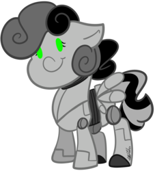 Size: 2417x2660 | Tagged: safe, artist:befishproductions, oc, oc only, oc:proto, pegasus, pony, robot, robot pony, chibi, female, filly, high res, signature, simple background, solo, transparent background