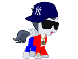 Size: 800x600 | Tagged: safe, artist:jawsandgumballfan24, edit, rumble, pony, g4, clothes, colt, douchebag, gangster, hat, male, mlb, new york yankees, simple background, solo, white background
