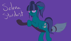 Size: 3500x2000 | Tagged: safe, artist:glacierfrostclaw, oc, oc only, oc:selena stardust, earth pony, pony, broom, female, flying, flying broomstick, glasses, high res, mare, pigtails, solo, witch
