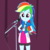 Size: 640x640 | Tagged: safe, screencap, rainbow dash, equestria girls, g4, my little pony equestria girls: friendship games, clothes, cropped, cute, dashabetes, female, microphone, skirt, solo