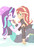 Size: 2370x3444 | Tagged: safe, artist:yuck, starlight glimmer, sunset shimmer, human, equestria girls, equestria girls specials, g4, my little pony equestria girls: mirror magic, clothes, duo, female, high res, lesbian, ship:shimmerglimmer, shipping, simple background, smiling