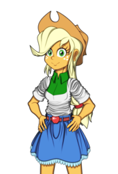 Size: 773x1136 | Tagged: safe, artist:pedantczepialski, part of a set, applejack, equestria girls, g4, alternate universe, eqg promo pose set, eqg promo pose set 2.0, equestria girls: the parody series, female, looking at you, simple background, solo, transparent background