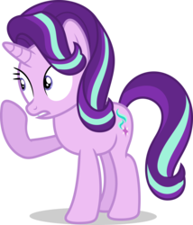 Size: 7000x8168 | Tagged: safe, artist:luckreza8, starlight glimmer, pony, unicorn, equestria girls, equestria girls specials, g4, mirror magic, .svg available, absurd resolution, female, inkscape, mare, raised hoof, simple background, solo, transparent background, vector