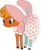 Size: 1001x1213 | Tagged: safe, artist:cloudy glow, little strongheart, bison, buffalo, pony, g4, adoraheart, bo peep, calf, clothes, clothes swap, cosplay, costume, crossover, cute, disney, dress, pixar, puffy sleeves, simple background, smiling, solo, toy story, transparent background, vector