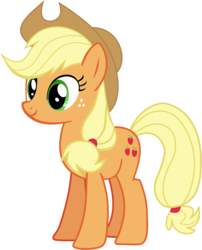 Size: 3530x4365 | Tagged: safe, artist:frownfactory, applejack, earth pony, pony, g4, .svg available, cowboy hat, female, freckles, hat, high res, mare, simple background, smiling, solo, svg, transparent background, vector