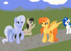 Size: 2000x1459 | Tagged: safe, artist:elizaisepic, dj pon-3, octavia melody, trixie, vinyl scratch, pony, unicorn, g4, female, mare