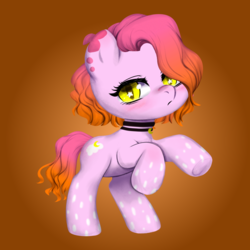 Size: 3000x3000 | Tagged: safe, artist:vitalspark, oc, oc only, oc:lucid dream, earth pony, pony, base used, collar, high res, solo