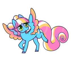 Size: 2236x2000 | Tagged: safe, artist:schizos-sketchbook, oc, oc only, oc:raspberry sherbet, pegasus, pony, colored wings, colored wingtips, high res, simple background, solo, spread wings, transparent background, wings