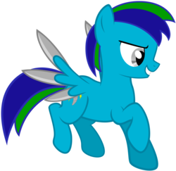 Size: 906x882 | Tagged: safe, artist:scourge707, oc, oc only, oc:dark rainbow, pegasus, pony, simple background, smiling, solo, transparent background