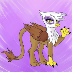 Size: 2000x2000 | Tagged: safe, artist:fluttershy-wins, gilda, griffon, g4, female, high res, looking at you, simple background, solo, waving