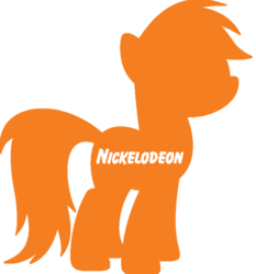 Size: 661x708 | Tagged: safe, edit, rainbow dash, pony, g4, female, logo parody, mirrored, nickelodeon, silhouette, simple background, solo, transparent background, vector