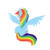 Size: 2000x2000 | Tagged: safe, artist:fantasystaples, rainbow dash, pegasus, pony, g4, backwards cutie mark, eyes closed, female, high res, mare, rear view, simple background, solo, spread wings, transparent background, wings