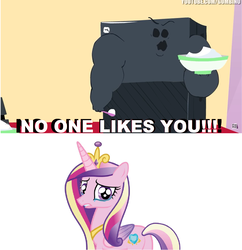 Size: 1926x1989 | Tagged: safe, princess cadance, pony, g4, box, dialogue, lies, love, love hate relationship, xbox, xbox one, youtube
