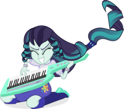 Size: 3287x2897 | Tagged: safe, artist:punzil504, coloratura, human, equestria girls, g4, my little pony equestria girls: rainbow rocks, player piano, boots, clothes, clothes swap, coloratura outdoor boots, equestria girls-ified, eyes closed, female, high heel boots, high res, keytar, legs, musical instrument, ponied up, ponytail, rara, shoes, simple background, solo, transparent background
