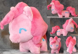 Size: 2424x1690 | Tagged: safe, artist:salty-bacon, pinkie pie, earth pony, pony, g4, chibi, eyes closed, female, irl, mare, photo, plushie, solo