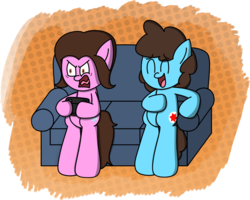 Size: 1306x1046 | Tagged: safe, artist:techreel, pony, arin hanson, crossover, danny sexbang, egoraptor, game grumps, ponified, youtube