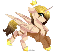 Size: 1643x1520 | Tagged: safe, artist:skimea, oc, oc only, alicorn, pony, chest fluff, clothes, female, heart eyes, mare, simple background, solo, transparent background, wingding eyes
