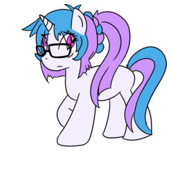 Size: 5000x5000 | Tagged: safe, derpibooru exclusive, oc, oc only, oc:no name, pony, absurd resolution, colored draft, glasses, ponytail, timid