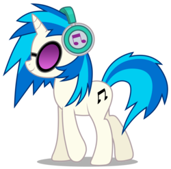 Size: 3031x3000 | Tagged: safe, artist:brony-works, dj pon-3, vinyl scratch, pony, unicorn, g4, female, headphones, high res, mare, simple background, solo, transparent background, vector