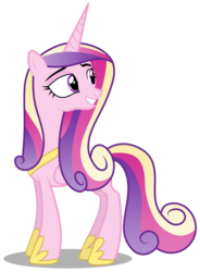 Size: 2212x3000 | Tagged: safe, artist:brony-works, princess cadance, alicorn, pony, g4, three's a crowd, female, high res, looking back, mare, simple background, smiling, solo, transparent background, vector