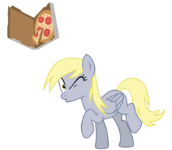 Size: 10930x9525 | Tagged: safe, artist:amarthgul, derpy hooves, pegasus, pony, g4, rock solid friendship, absurd resolution, abuse, derpybuse, female, pizza box, simple background, solo, transparent background, vector